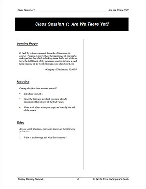 In God's Time Session 1 Participant's Guide sample