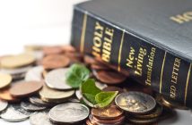 6 Tips for Effective Preaching on Stewardship Photo of a Bible and a pile of coins
