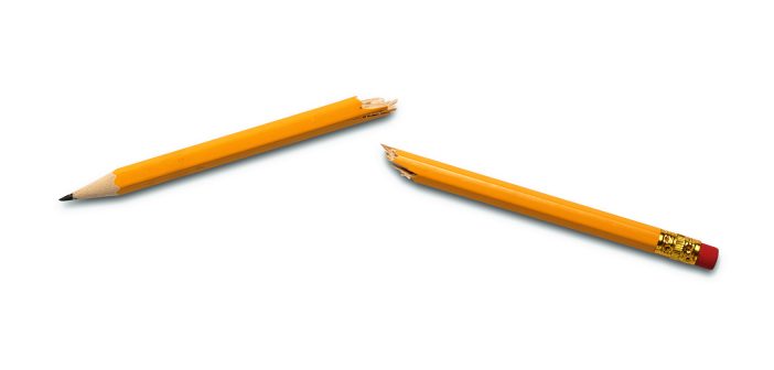 Photo of a broken pencil