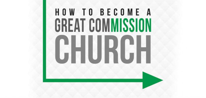 Stylized text: "How to become a Great ComMISSION church"