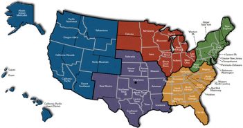 Map of U.S. annual conferences