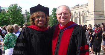 Photo of D.Min. grad and Dr. Weems at commencement