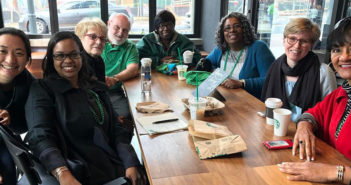 Rev. Jasmine Smothers and some multicultural members of her congregation