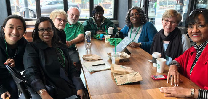 Rev. Jasmine Smothers and some multicultural members of her congregation