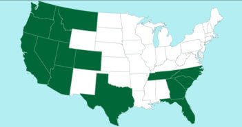 Map of the contiguous U.S. states