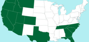 Map of contiguous U.S. states