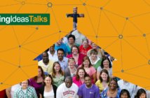 “Thinking Bigger About Stewardship and Crowdfunding” featuring Adam Copeland Graphic illustrating the interconnected efforts of a group of people
