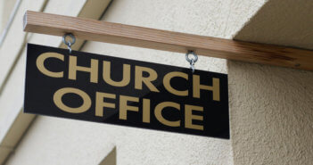 CHURCH OFFICE sign