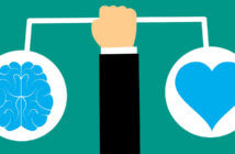 Make Decisions with Your Head but Implement Them with Your Heart Graphic of a brain and heart in balance