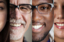 Telling a More Inclusive Story Four diverse smiling faces