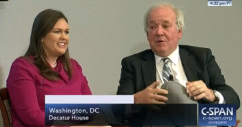 Mike McCurry and Sarah Sanders screen capture from C-SPAN