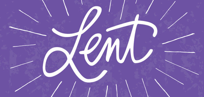 Graphic treatment of the word LENT