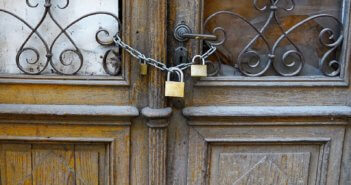 Chained and locked church doors