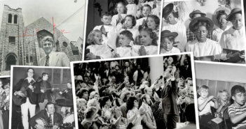 Old black and white photos of church activities