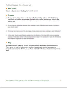 Sample Study and Discussion Guide page