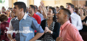 Young adults enjoying Sunday worship