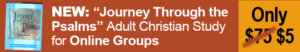 NEW: Journey Through the Psalms adult Christian study for ONLINE GROPS -- Regularly $75. Now Ony $5