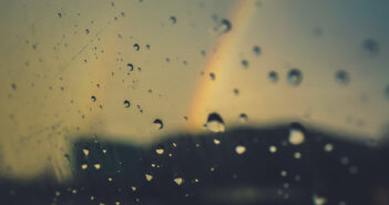 Rainbow in a bad rainstorm