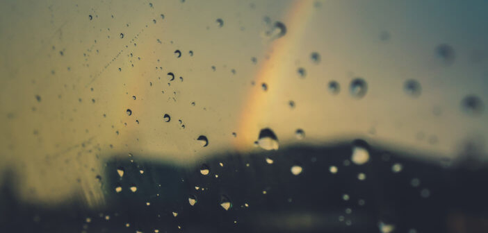 Rainbow in a bad rainstorm