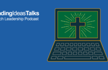 Episode 58: “Rethinking Virtual Community” featuring Heidi Campbell Graphic showing a laptop computer with a glowing cross on the screen