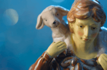 Reaching New People this Christmas is More Important than Ever Nativity set figurine of a shepherd holding a lamb while looking for the Christ child