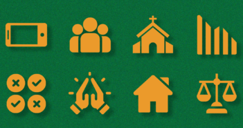 Icons representing trends impacting church leadership in 2021