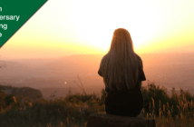 Person watching a beautiful sunset