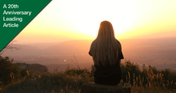 Person watching a beautiful sunset