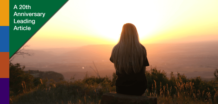 Person watching a beautiful sunset