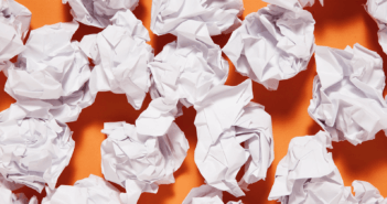 Crumpled up balls of paper