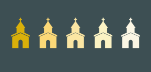 Graphic of church icons from book cover
