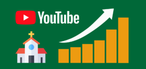 Graphic representing the growth of a church's YouTube channel