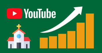 Graphic representing the growth of a church's YouTube channel