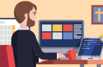 5 Key Lessons for Managing Congregations in a Virtual Age Person in office working with computers