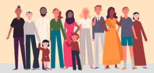 Group of diverse Americans