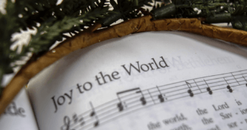 Hymnal open to Joy to the World