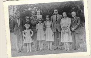 Old black-and-white photo of a congregation