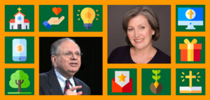 Icons representing giving strategies