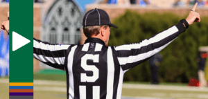 Photo of a referee at an American football game