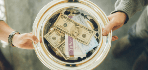 Passing an offering plate