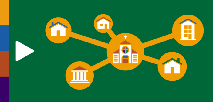 Graphic representing the church as a neighborhood hub