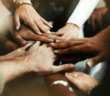People joining hands