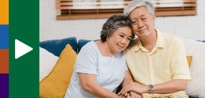 Person with dementia and their loving caregiver
