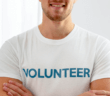 Smiling volunteer