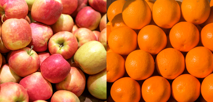 Apples vs oranges