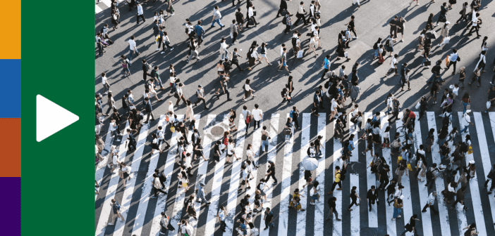 People on a crosswalk