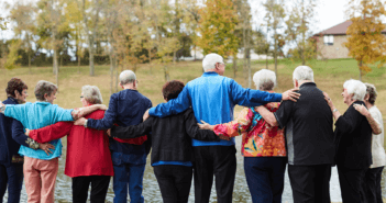 Engaged group of older adults