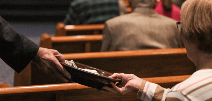 Passing the offering plate