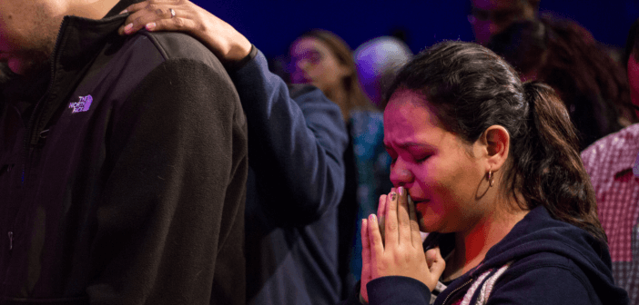 People in mourning and disbelief