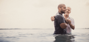 Person being baptized